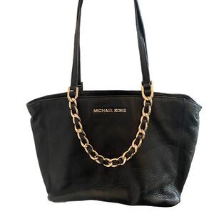 MICHAEL KORS Black Tote Leather Bag